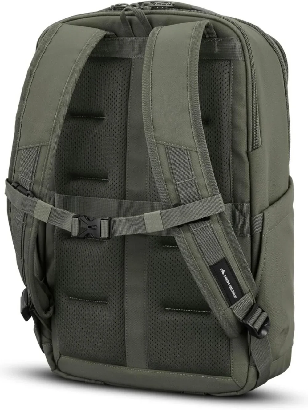 Stylish Olive Green Backpack with Multiple Pockets for Travel & School Use